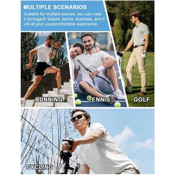 Golf Shirts for Men Dry Fit Print Moisture Wicking Performance - Picture 5 of 7